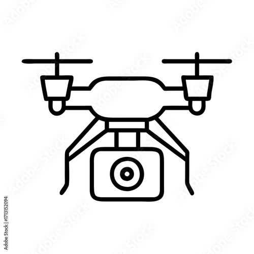 Discover the latest drone technology aerial photography and videography drone icon vector image