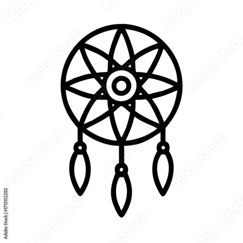 Dream catcher illustration native american tribal design spiritual art protection symbol amulet boho chic decor