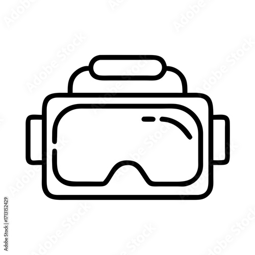 Virtual reality headset vr glasses augmented reality gaming device metaverse technology icon