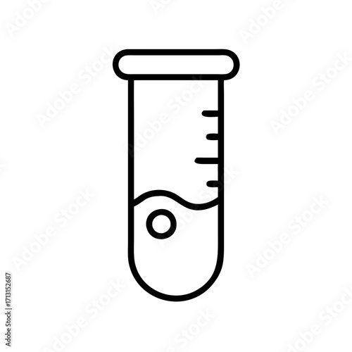 Test tube icon laboratory glassware science equipment chemical analysis experiment research tool