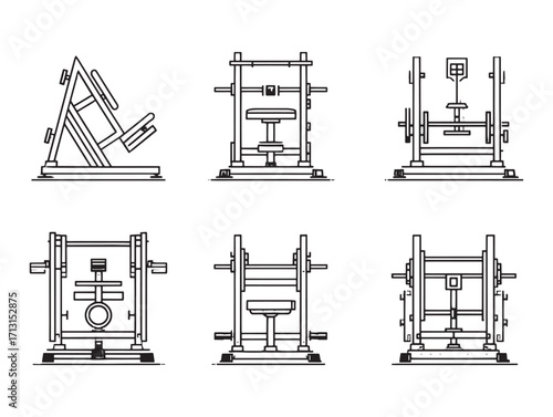 Hack squat machine leg training equipment