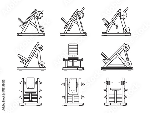 Hack squat machine leg training equipment