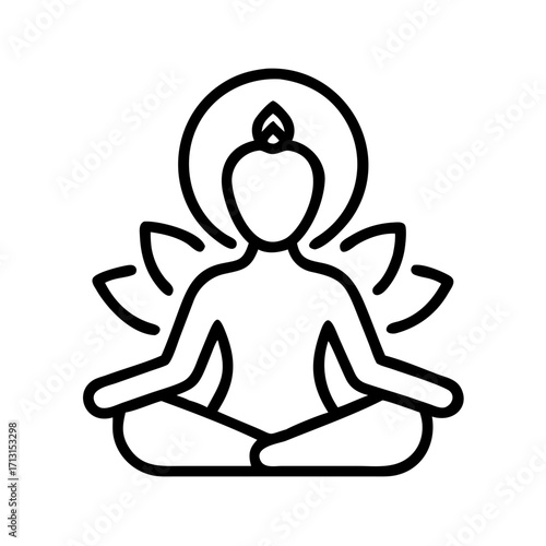 Find your inner peace with meditation yoga pose vector art for mindfulness and relaxation art