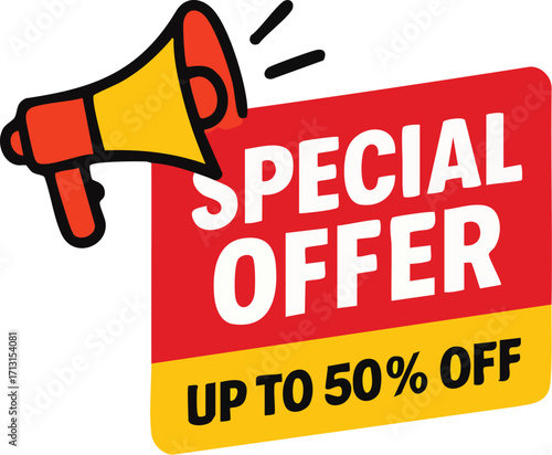Special Offer Announcement with Megaphone 1.