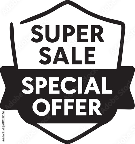Super Sale Special Offer Badge for Promotions and Discounts.