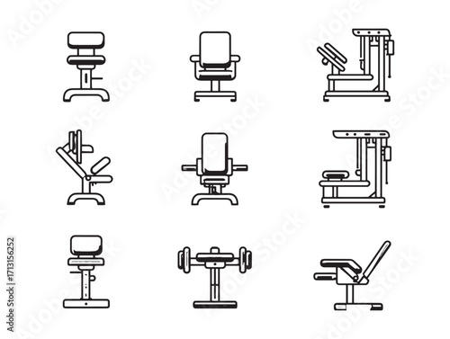 Hip abductor machine strength training equipment