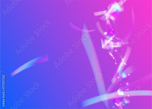 Celebrate Background. Explosion Confetti. Purple Happy Effect. Rainbow Poster. Art Gradient. Carnaval Burst. Glare Holographic Serpentine. Isolated Flag. Pink Celebrate Background