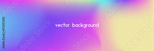 Noise Gradient Background. Abstract Grainy Bg In Pink, Purple And Blue Colors. Iridescent Hologram. Pearlescent Holographic Texture With Rainbow Foil. Aesthetic Silver Glow On Mesh Paper