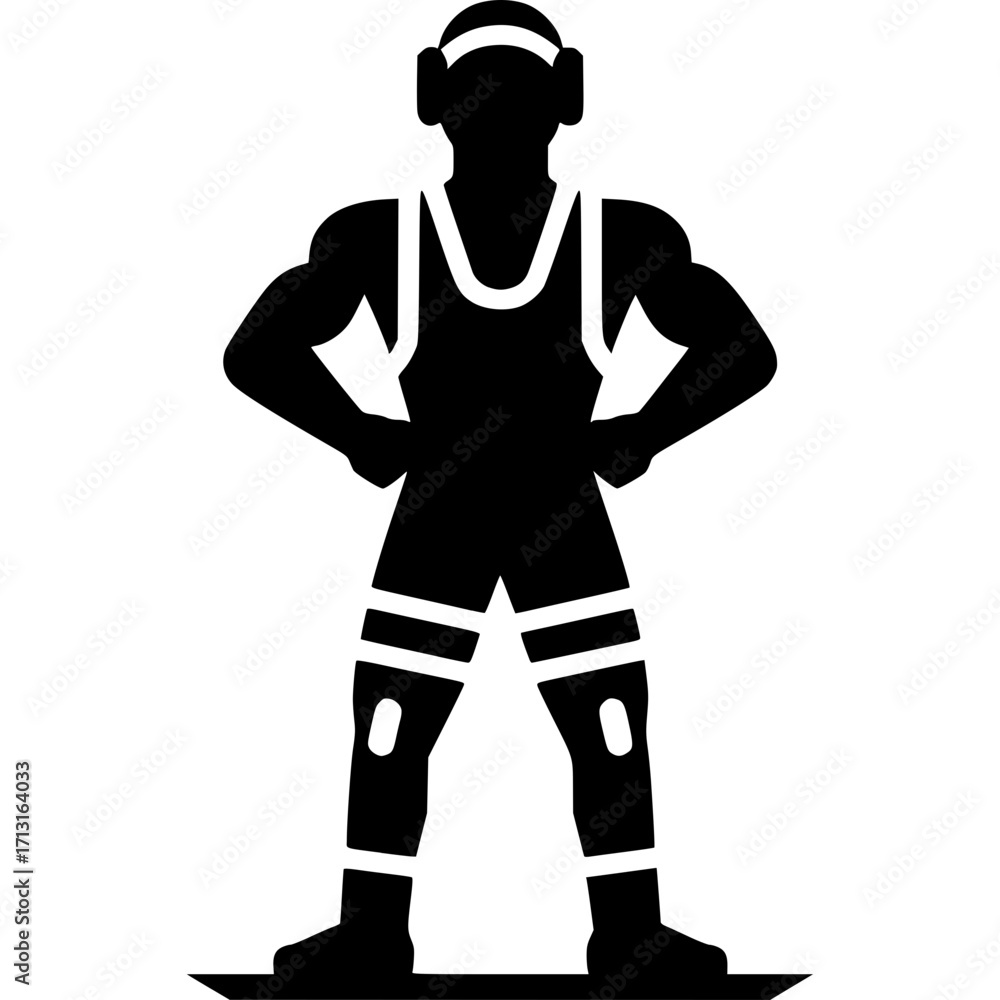 Fototapeta premium Wrestler Silhouette Icon - 5