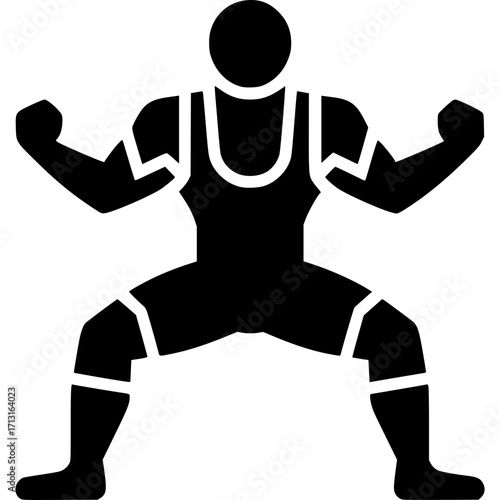 Wrestler Silhouette Icon - 6
