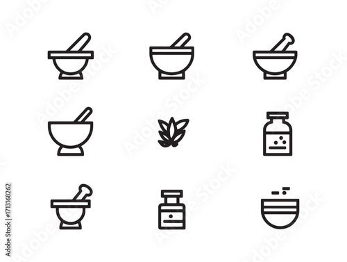 Mortar and pestle spice preparation essential