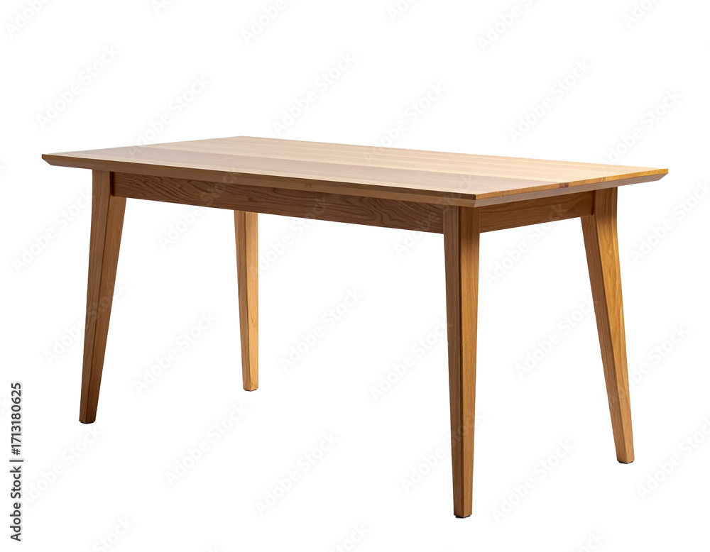 Fototapeta premium Wooden table isolated on a transparent background.