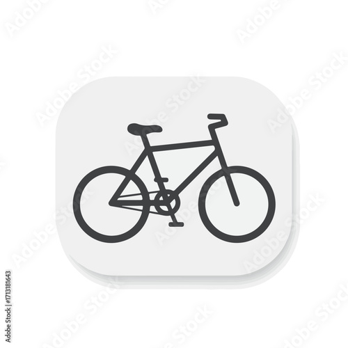 Simple line drawing of a bicycle on a gray background, suitable for design projects, posters, and cyclingrelated content creation.
