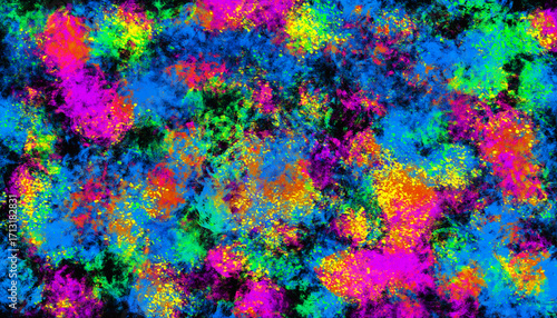 A colorful mix of bright glowing colors in a abstract illustration background