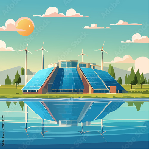Sustainable Green Energy Building Reflection