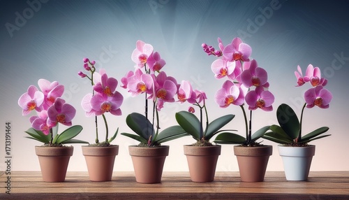 Wallpaper Mural Pink Orchid In The Pot Torontodigital.ca