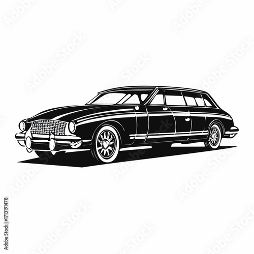 Luxury limousine side view luxury car vehicle