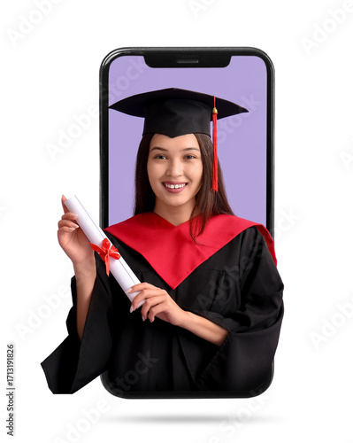 Young female graduate with ...