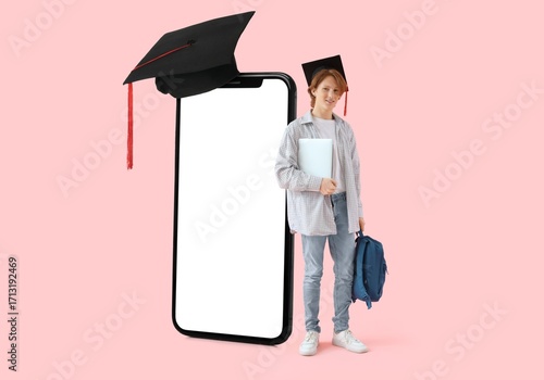 Male graduating student and...