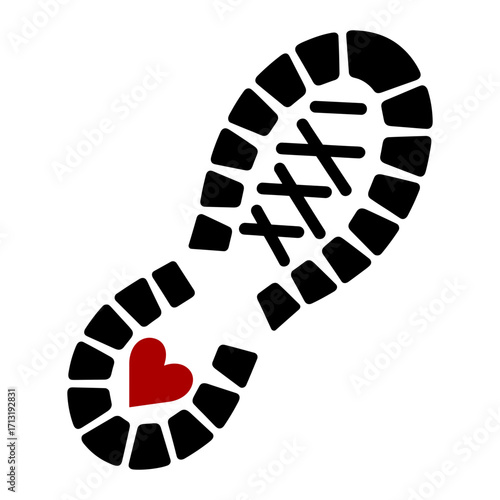 Footprint with Heart