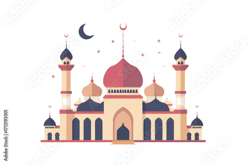 Ramadan calligraphy poster decoration isolated
