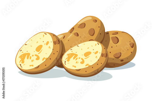 potatoes root vegetarian potato isolated
