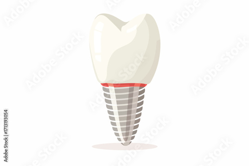 tooth implant enamel prosthesis isolated