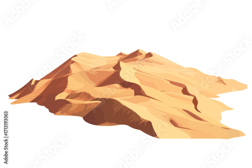 top view aerial shot of desert dry isolated