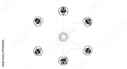 Virtual Reality Network with Connected Avatars for Collaborative Digital Experiences