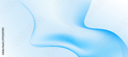 Modern Abstract Blue Wave Technology On White Background