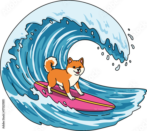 Corgi Relaxing on Inflatable Ring

