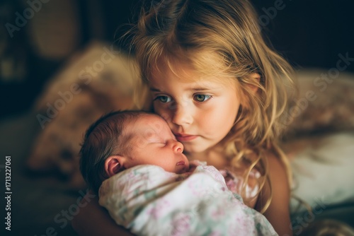 Adorable Childhood Siblings: Capturing Family Love and Innocence in a Warm Portrait
