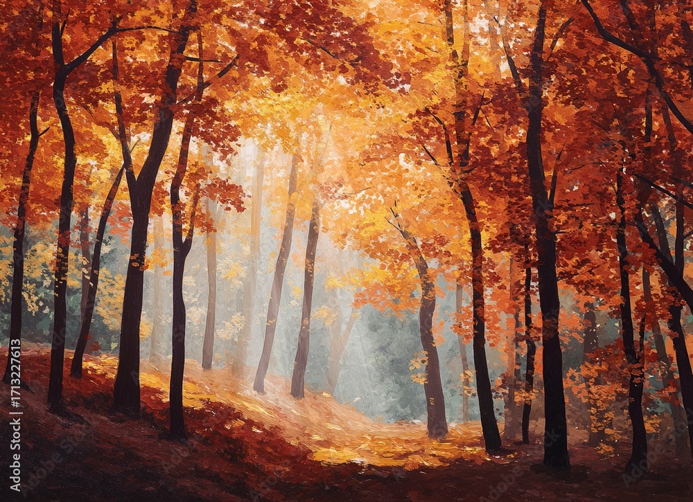 Obraz premium Autumn forest. High quality