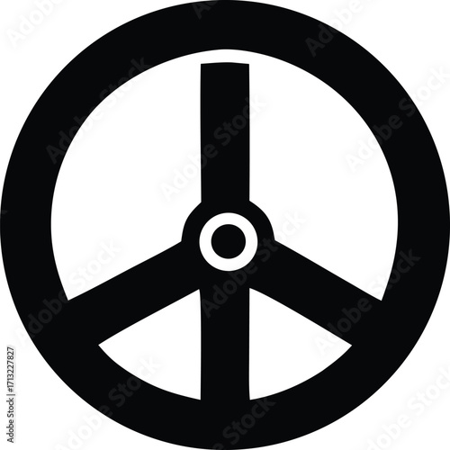 Classic peace symbol graphic for messages of harmony unity and nonviolence symbolizing global peace aspirations and social justice movements