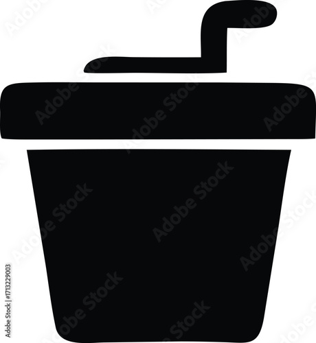 Simple silhouette of a coffee grinder a manual kitchen tool for grinding beans fresh coffee aroma manual grinding mechanism kitchenware equipment essential for coffee lovers
