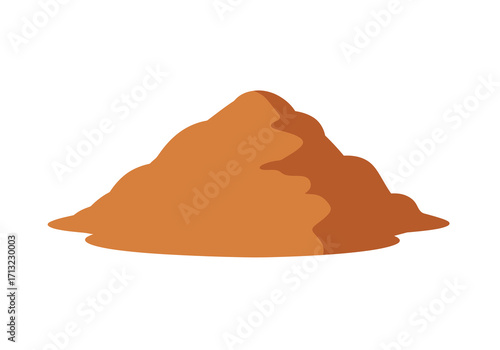 Brown sand dune graphic on a white background with visible shading
