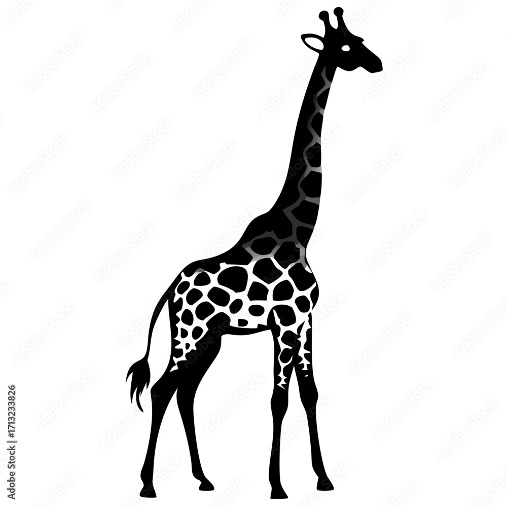 Naklejka premium giraffe silhouette 