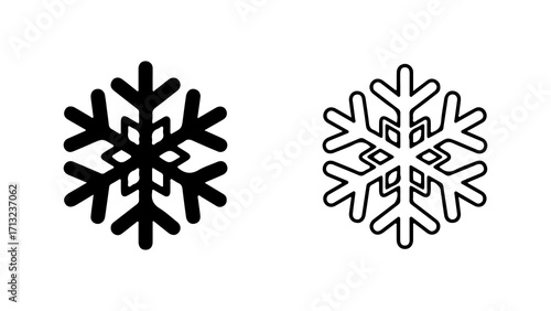 Snowflake design in black and white perfect for winter season.