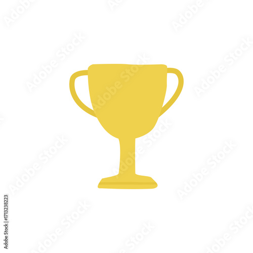 Shining Golden Award Trophy Illustration Symbolizing Victory and Remarkable Achievement