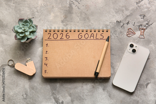 Notebook with text 2026 GOA...