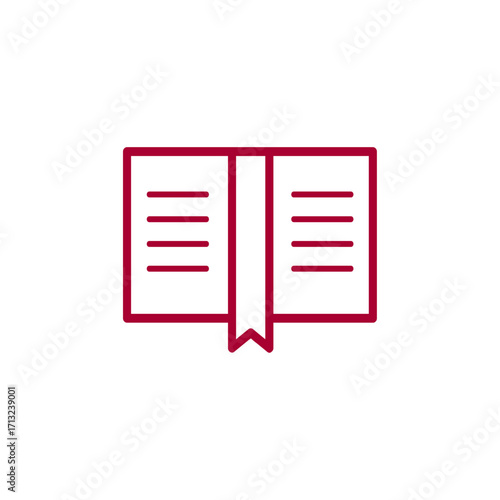 Open Book with Bookmark A Symbol of Knowledge and Learning