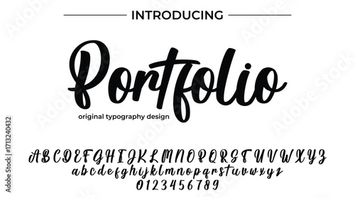 Portfolio - Elegant Script Font for Smooth Handwritten Design and Creative Typography