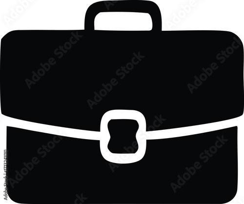 Modern briefcase icon symbol business professionalism travel documents office work essential gear