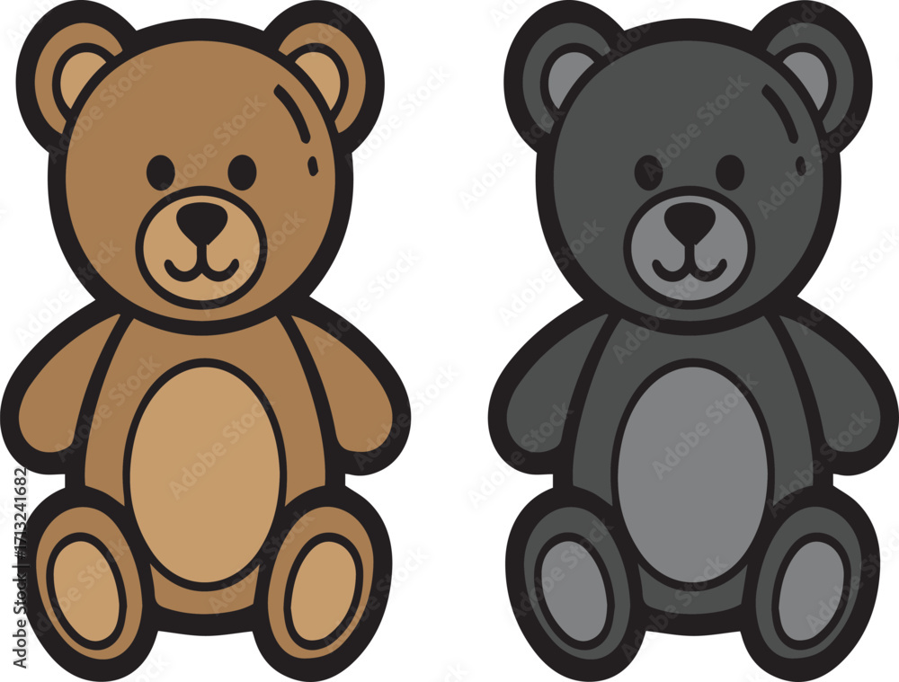 Fototapeta premium Teddy Bear Vector Illustration