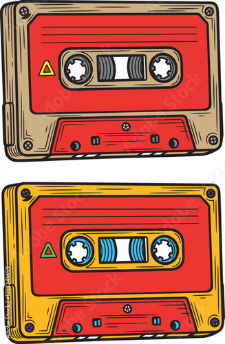 Vintage Cassette Tape Illustrations