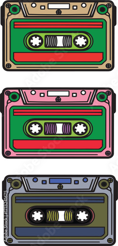 Vintage Cassette Tape Illustrations
