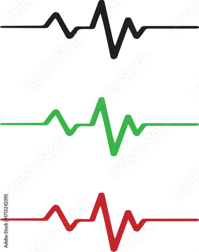 Wallpaper Mural Colorful Heartbeat Line Illustrations Torontodigital.ca