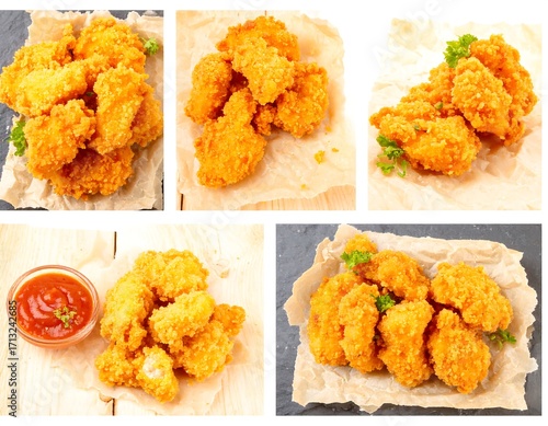 Crispy fried food, likely chicken