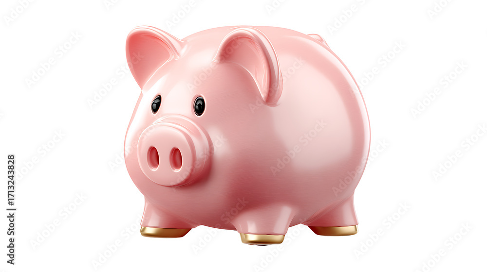 Obraz premium World Savings Day piggy bank icon, isolated on a white background