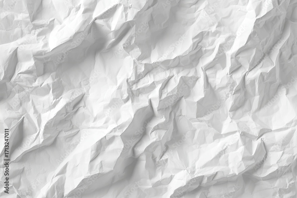 Obraz premium Close-up crumpled white paper texture